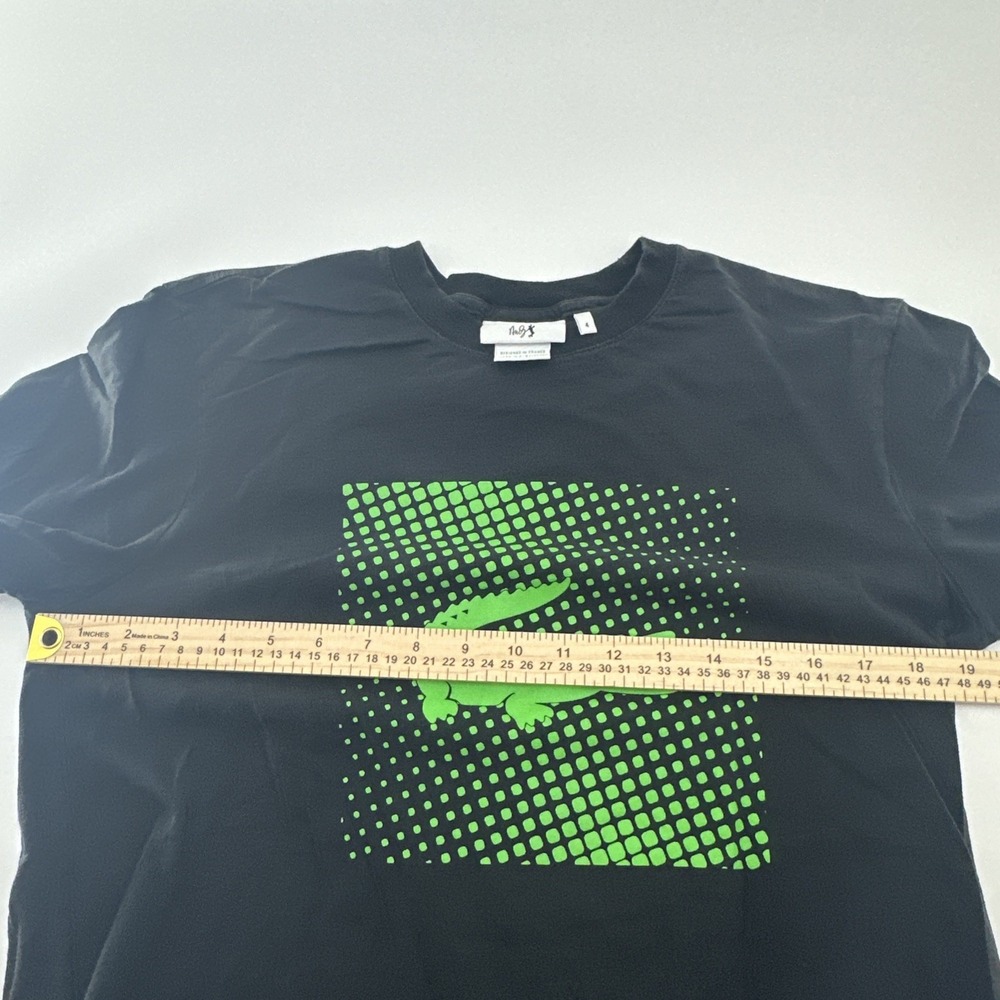 Lacoste Andy Roddick Black Crew Neck Limited Run Graphic T Shirt Size 4 VTG - Picture 5 of 6